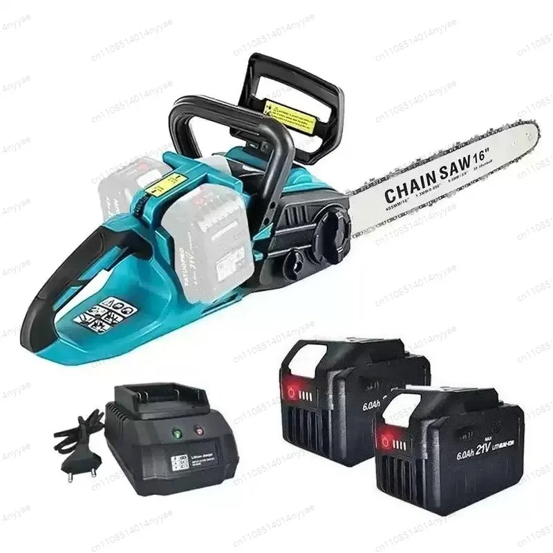Brushless 16 Inch Cordless Electric Chainsaw Rechargeable Handheld Wood Cutter Orchard Pruning Saw Compatible For Makita Battery