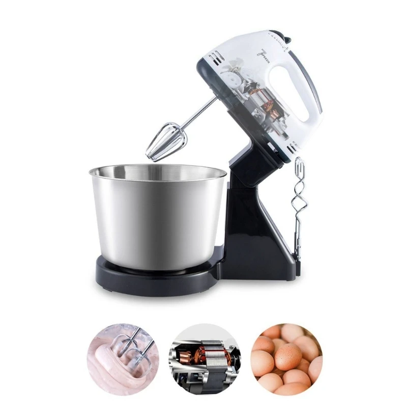 2023 New 7 Speed Household Kitchen Electric Food Stand Mixer Eggs Whisk Dough Cream