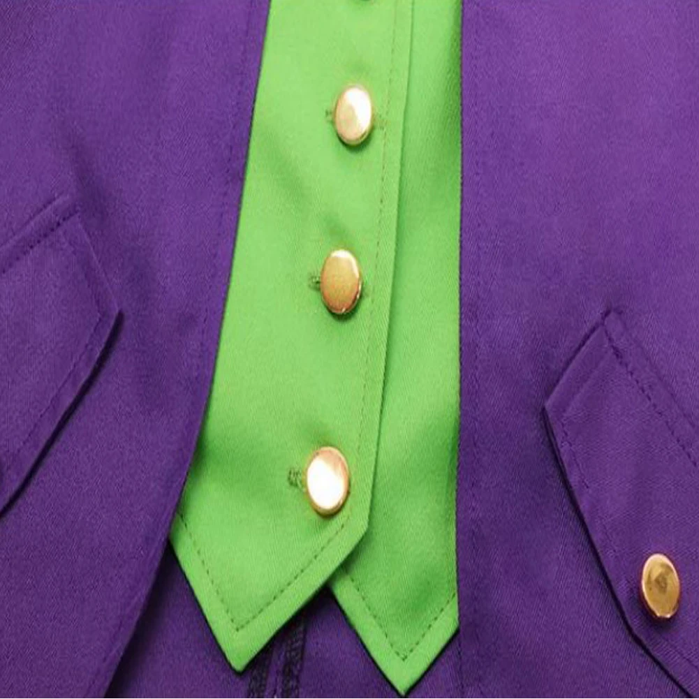 Joker Cosplay Fantasy Tuxedo Coat Costume Male Adult Men Roleplay Purple Green Jacket Outfits Boys Halloween Carnival Party Suit