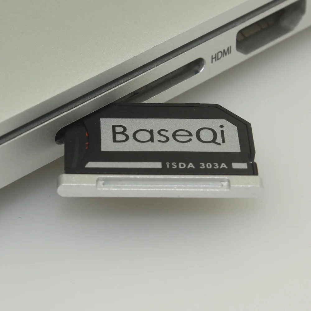 BaseQi สำหรับ MacBook Pro Retina13inch Year2013 2014 2015อะแดปเตอร์การ์ด Microsd หน่วยความจำ Mac Pro Card Reader