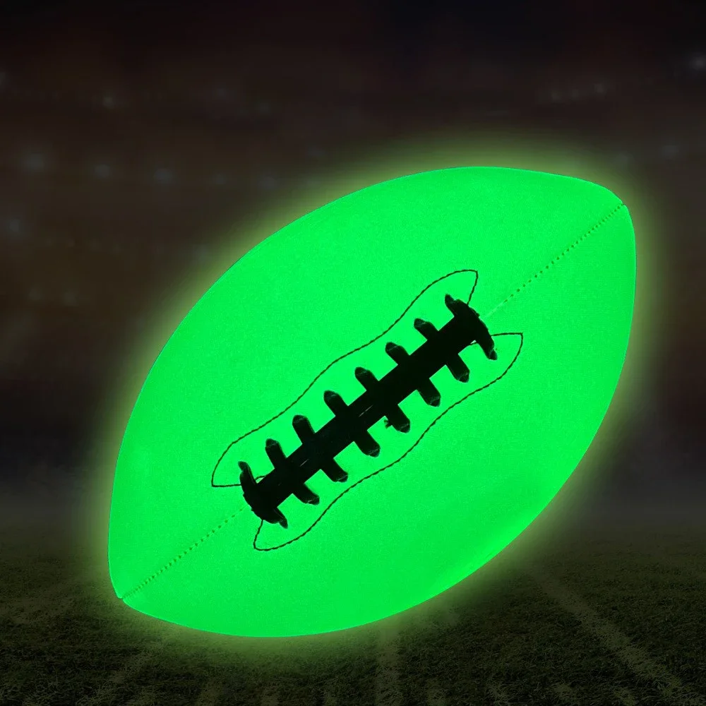 American PU Luminous Rugby Ball Non-Slip PVC Training Equipment Seamless Machine-Stitched Wholesale Training Aid
