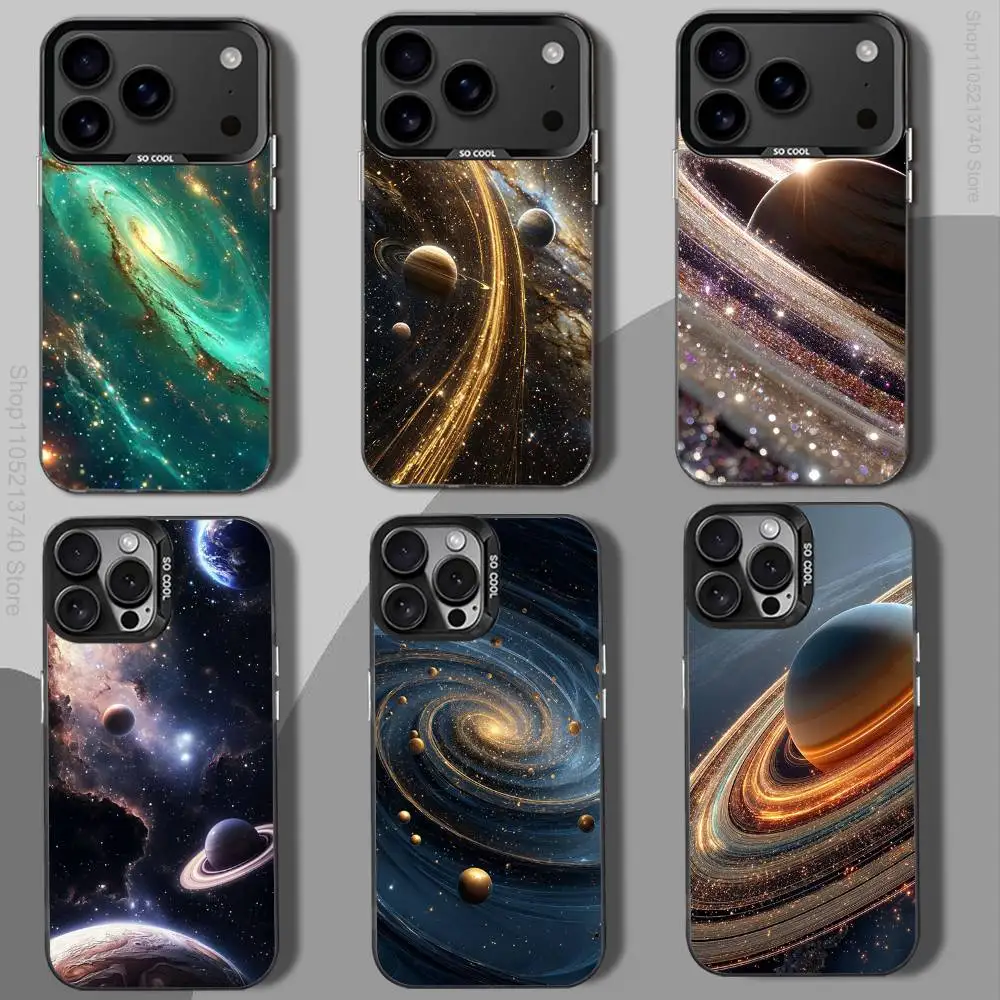 

planets C-CosmicS galaxiesS Phone Case For iPhone 12,16,11,14,13,17,15,E,Max,Plus,Air,Pro,Mini black Shockproof Cover