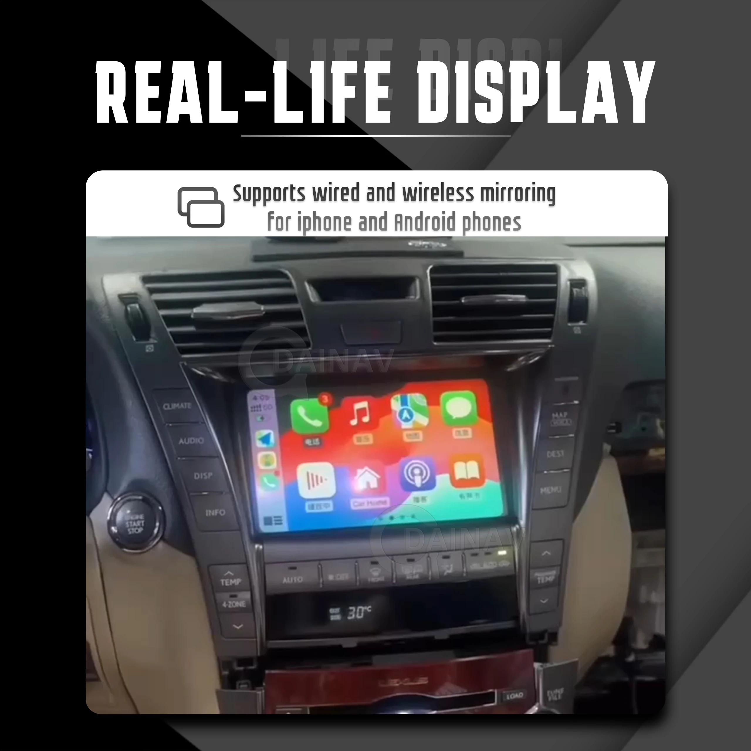 Linux Box For 2007-2012 Lexus LS 460 460L 600hL Wireless Apple CarPlay Android Auto Stereo Upgrade Oem screen Multimedia Player