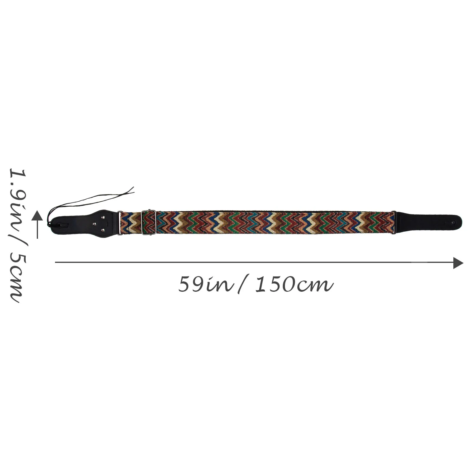 

Adjustable Durable Guitar Shoulder Strap Anti-Wear Stretch Resistant Nylon Belt For Folk Electric Bass Gift Decorative Knitting