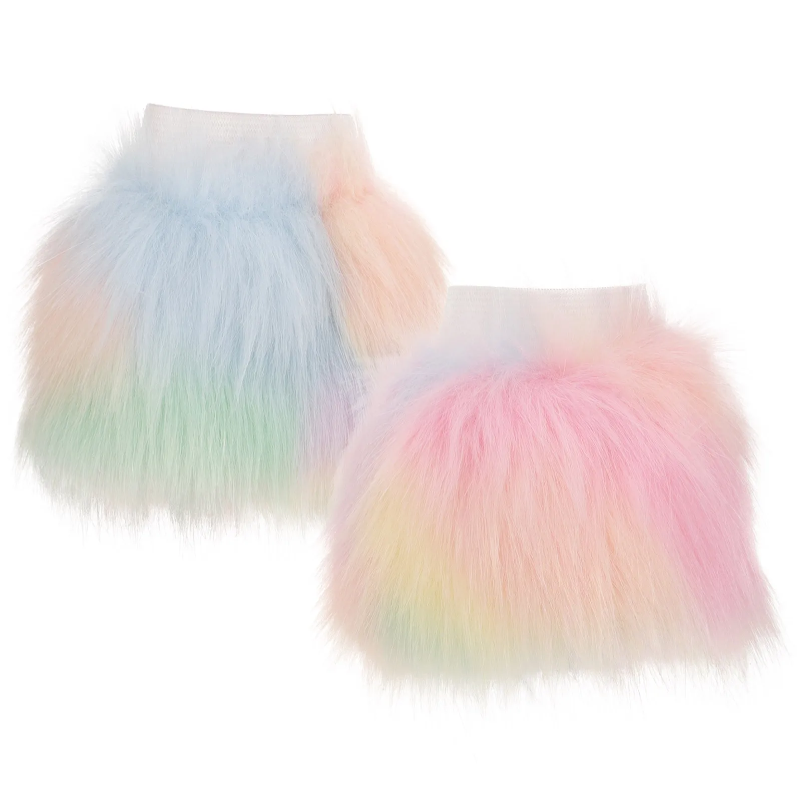 

1Pair Cozy Furry Wrist Cuffs Stylish Arm Warmers for Women All-Match Winter Wrist Warmers for