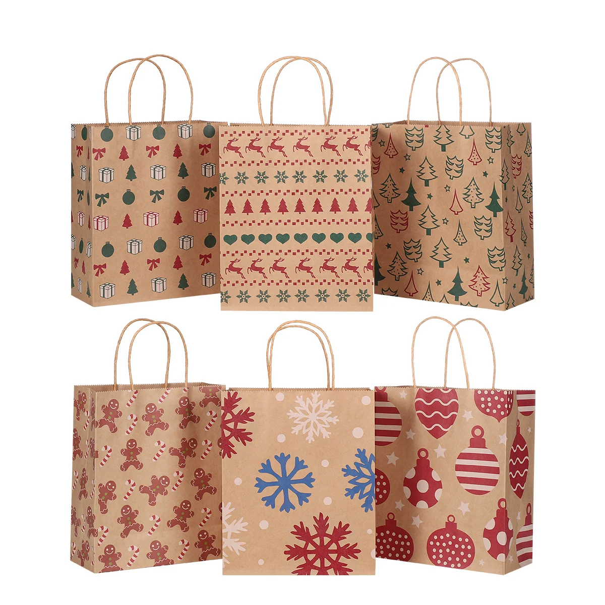 

Christmas Party Storage Bags Paper Gift for Presents Kraft Boxes Xmas with Handle