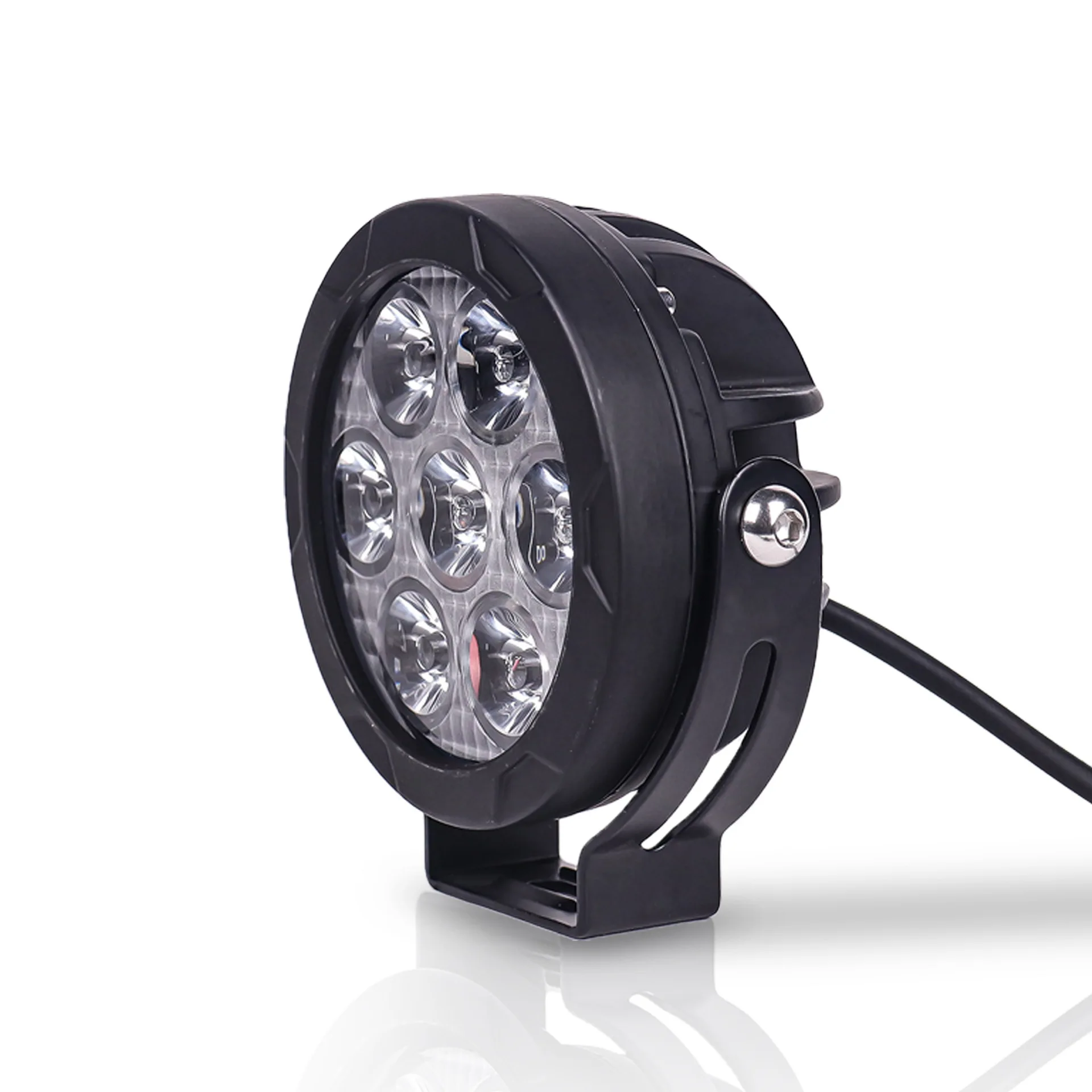 XP-158 Motorcycle Headlight External LED Light 70W 12-60V IP67 Waterproof 6000lm 3000-6000K Color Temperature