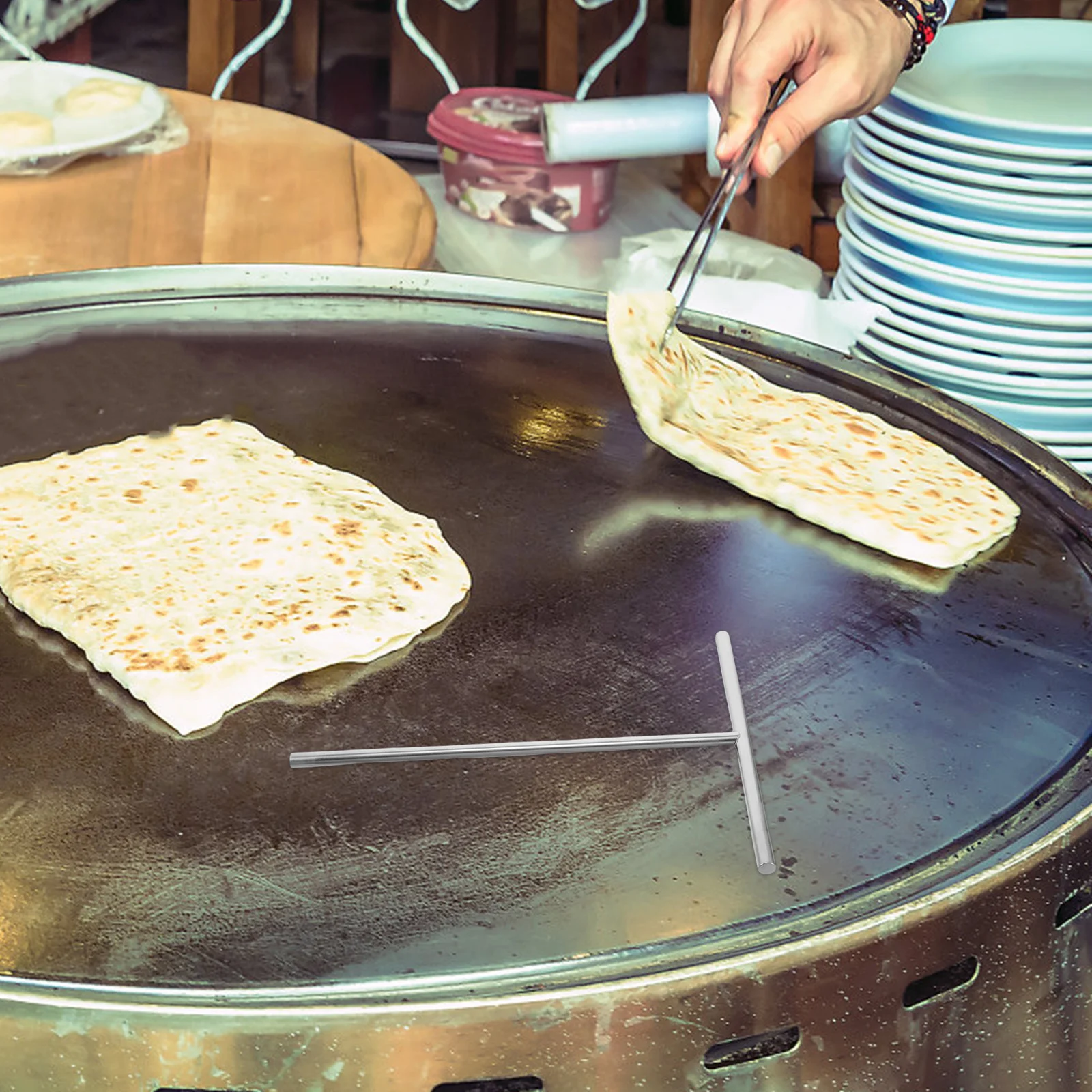 

Stainless Steel Crepe Spreader 10.22x7.27x0.39 Inch Multi-Functional Pancake Egg Spreader Tool for Family Gatherings Breakfast