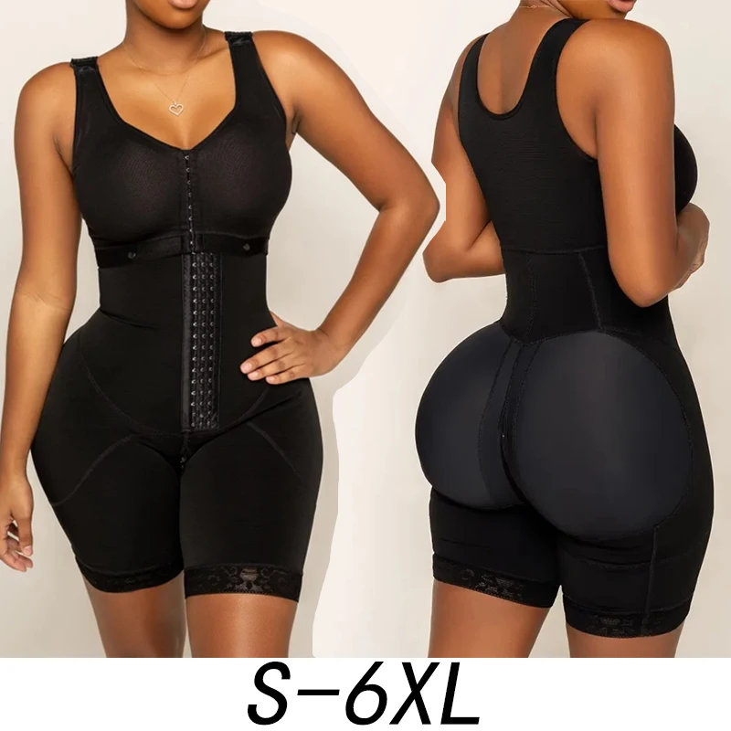 Post Surgery Compression Garment Bbl Shapewear Women Waist Trainer Body Shaper Liposuction Faja Body Shaper Stomach Tummy Shaper