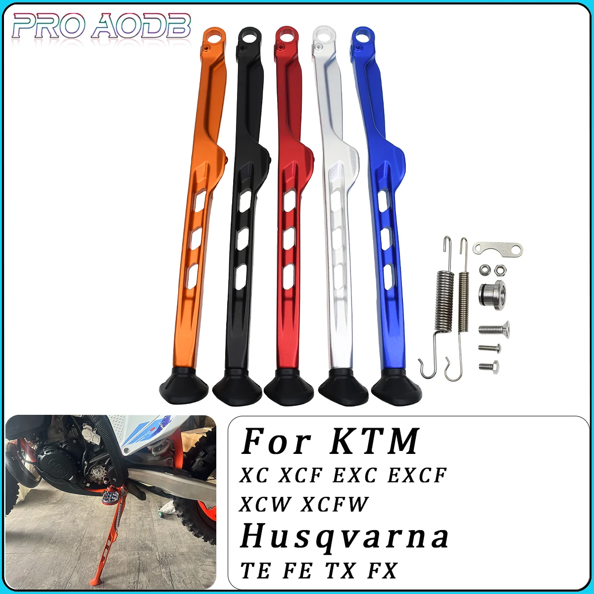 

Dirt Bike Foot Side Kick Stand For KTM XC XCF EXC EXCF XCW XCFW Husqvarna TE FE TX FX 125-501 GasGas EX EXF EC ECF ES EW 2024