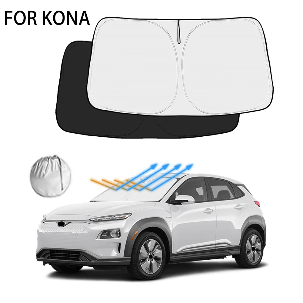 

Солнцезащитный козырек на лобовое стекло для Hyundai Kona 2018-2022, 2023: защита от УФ-излучения, аксессуар для интерьера автомобиля