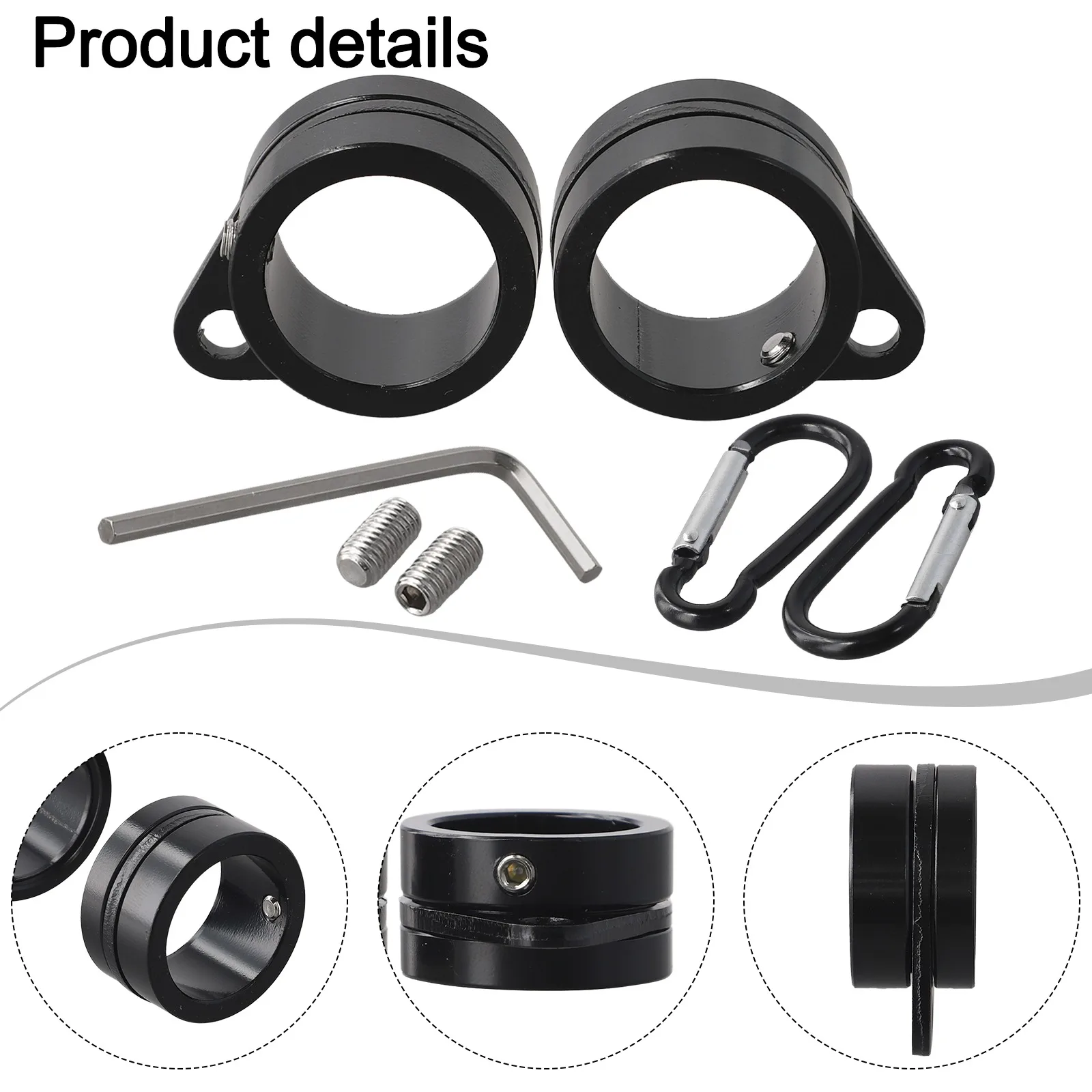Anillos de bandera de aleación de aluminio giratorios de 360 grados para eventos al aire libre herramienta de jardín de poste de 0,75 pulgadas Material resistente a la intemperie