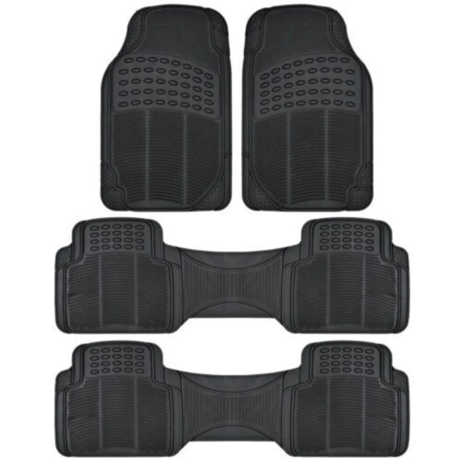 

Heavy Duty Rubber Car Floor Mats 4pc 3 Row Black for Chrysler Town & Country United States