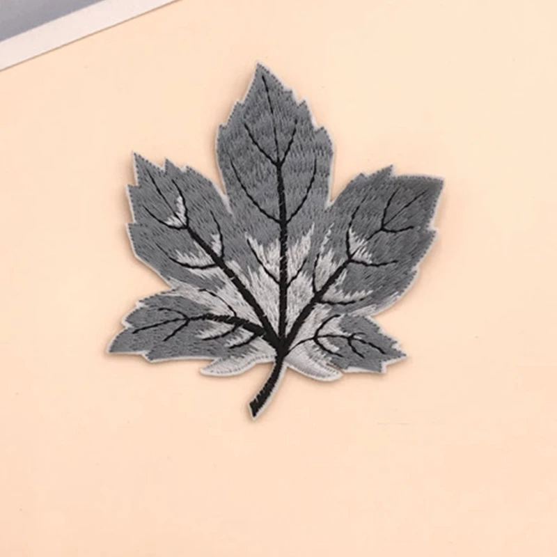 9 Piece Multicolor Maple Leaf Sew/Iron On Appliques Embroidery Patches for Clothing Art Crafts DIY Badge Stickers Decor T-Shirt