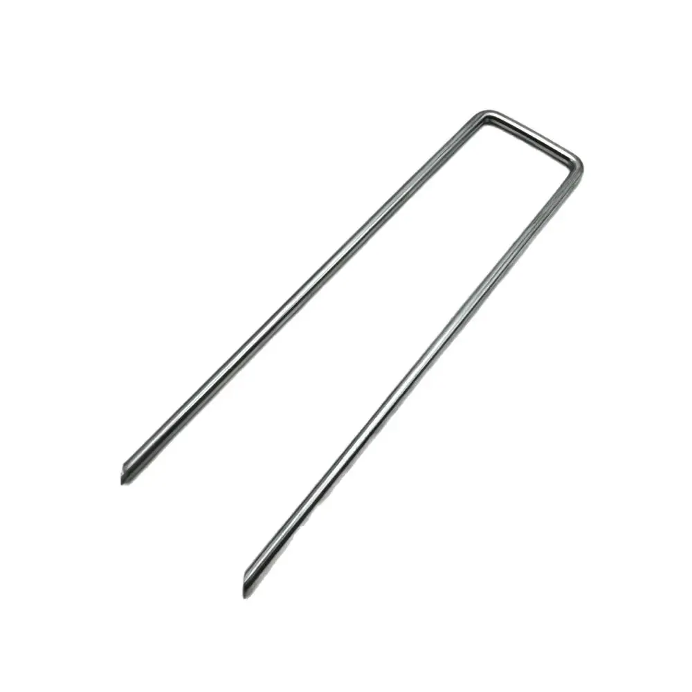 Garden Staples U Shaped Pins Galvanized Steel Stakes For Landscape Fabric Control Mat Lawn Tent Secure Anchor