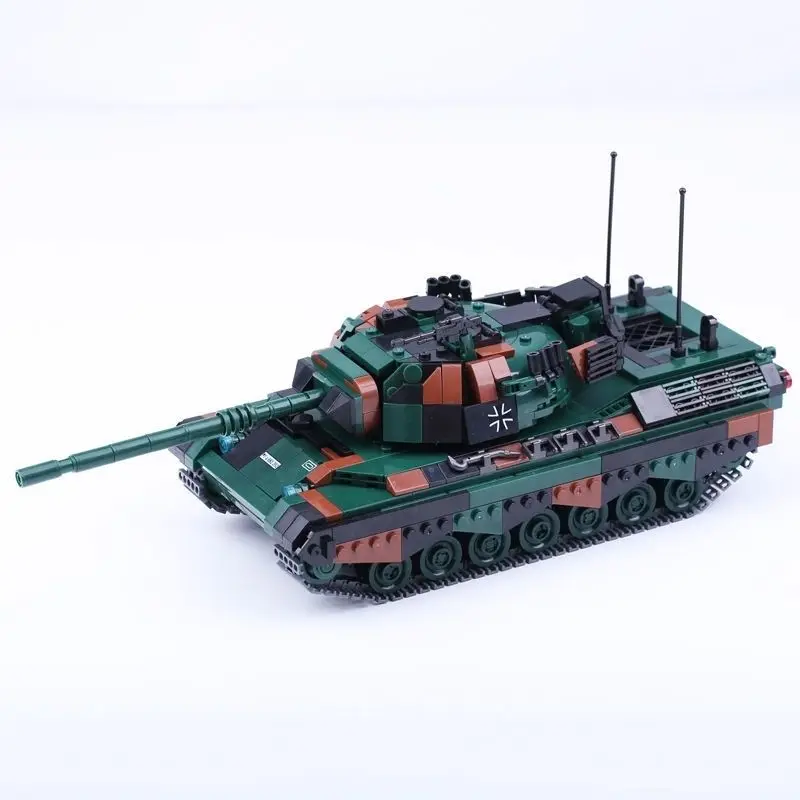 German Military Building Block Tank Leopard-2A6 M113 Armored Car HX-81 Tank Transport Vehicle Brick Assembly Model Boy Toy Gift