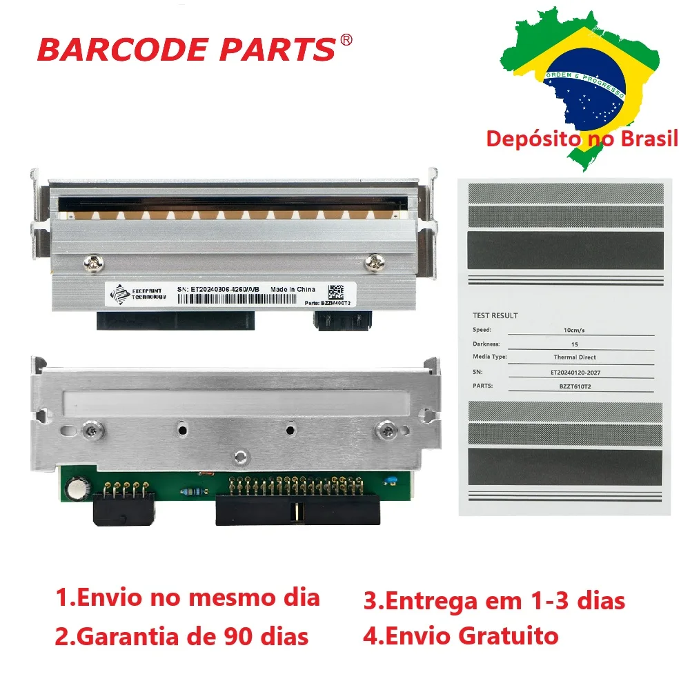 Nova cabeça de impressão de transferência térmica zm400 para impressora de código de barras zebra zm400 203/300/600dpi kit cabeça de impressão, 79800m/79802m/79803m