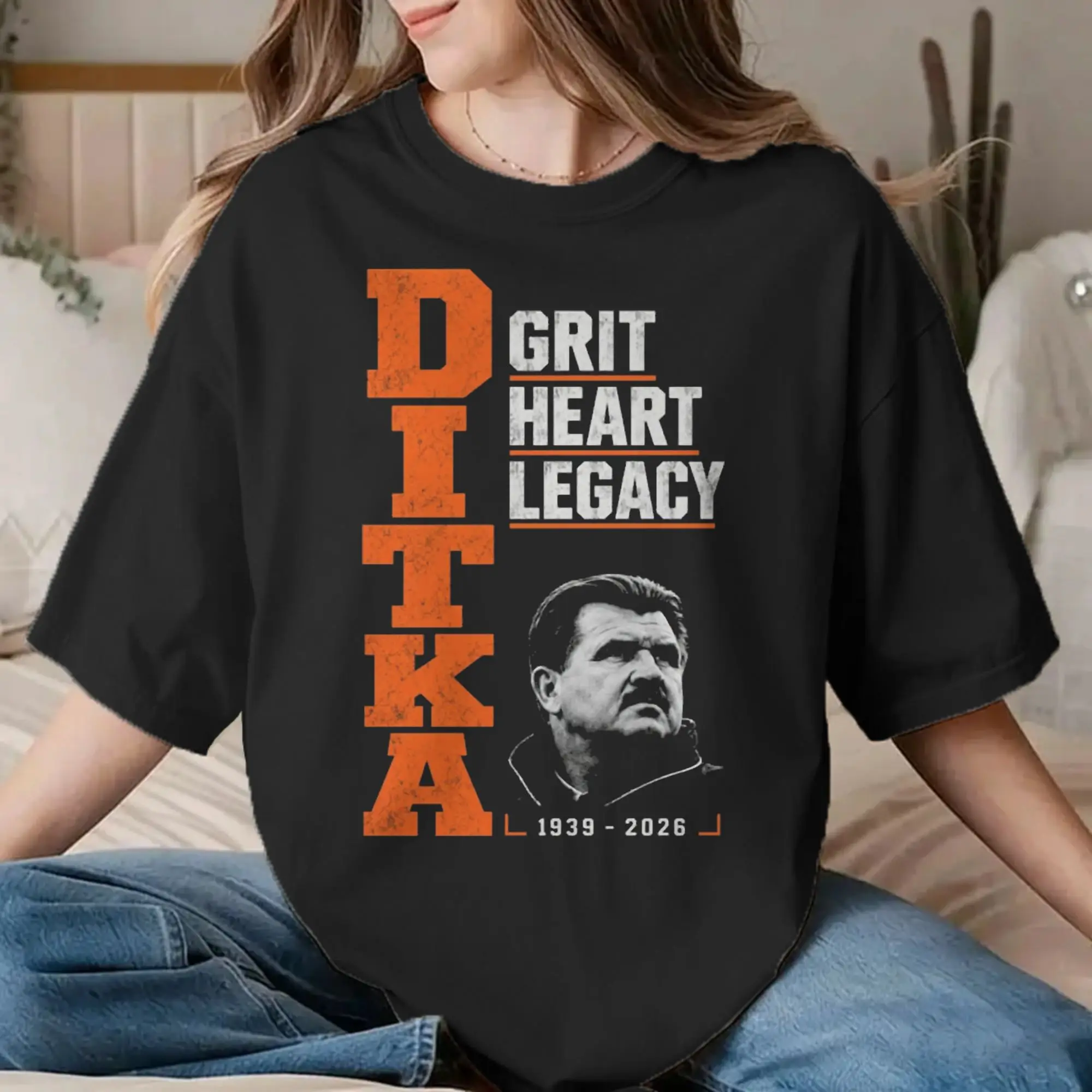 Men Women's T-Shirts Mike Ditka 89 Football Casual Pure Cotton Tees Short Sleeve  T Shirt Round Neck Clothes Summer
