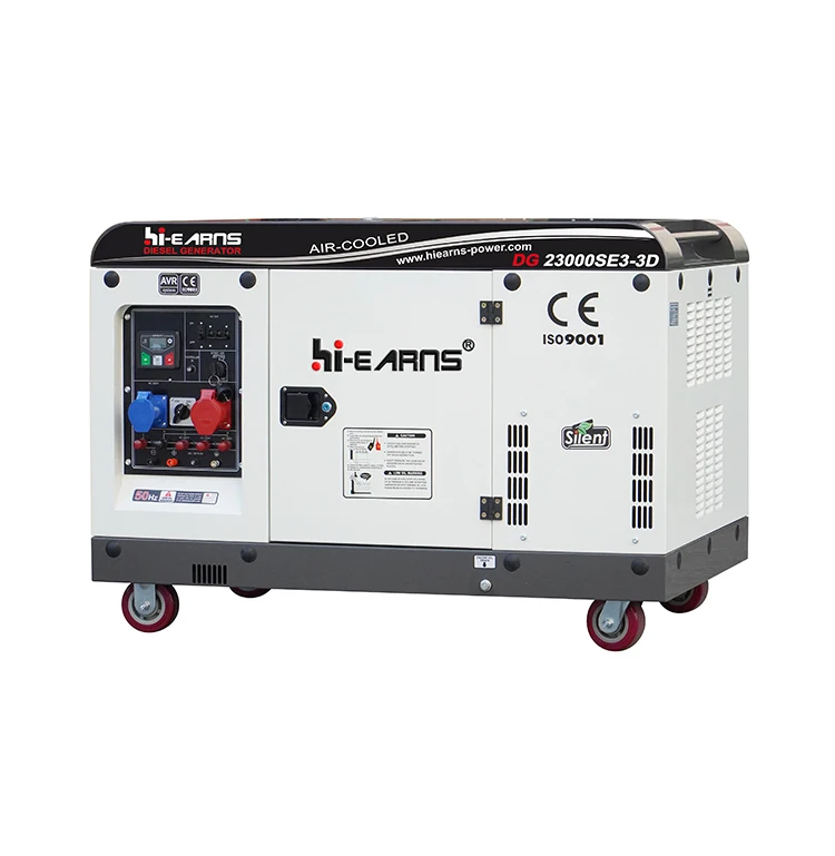 16KW 20KVA Quiet Air-cooled dies el Generators Silent Type for Home Use with DC30T controller