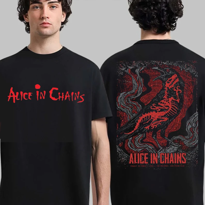 Camiseta Vintage con estampado de Alice In Chains, camiseta de manga corta con gráfico de banda de Rock Grunge para hombres y mujeres, mercancía de música alternativa de los años 90, regalo para fanáticos