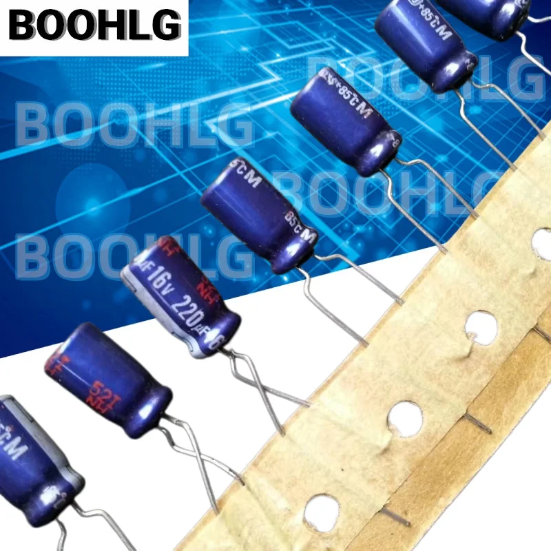 20 szt. Kondensator elektrolityczny 16 V 220 UF 6X11 M Gorączka Niebieska szata Audio 220 UF 16 V