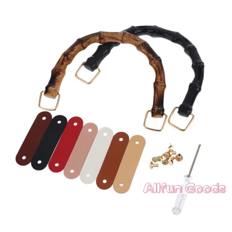 [TG835]Gift Box Handle DIY Handmade Detachable Bamboo Purse Handles With Buckle Plastic Handbag Band Handle Shoulder Bag Strap