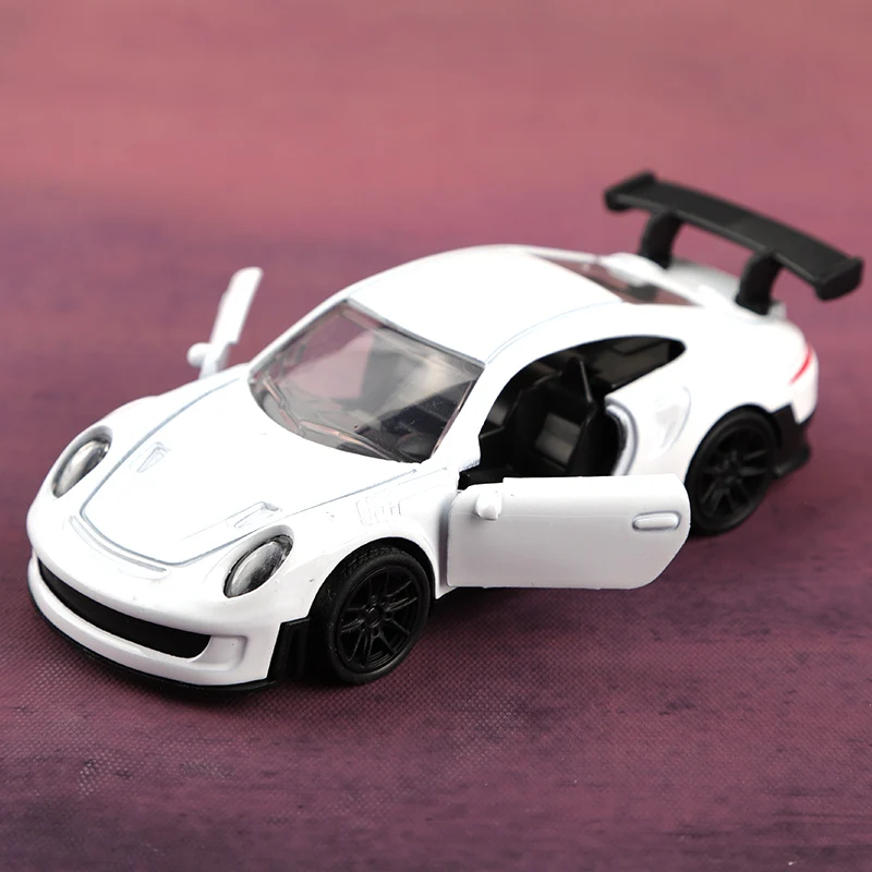 

(Corrugated box) 1/43 scale, model of the 9ll supercar, pullback mechanism, die-cast metal, birthday gift, toy for boys.
