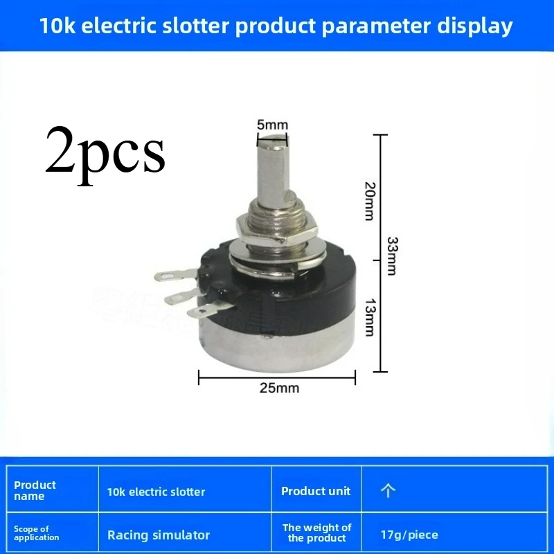 

2pcs B103 10K Potentiometer for Arcade Racing Simulator Large Game Machine Parts Locator Ring Accessories