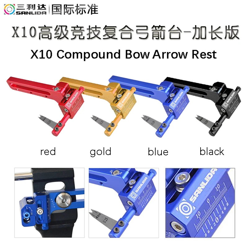 

Sanlida X10 Archery Compound Bow Arrow Rest 70mm Long Fixing Mount Right Hand Hunting Shooting Accessories