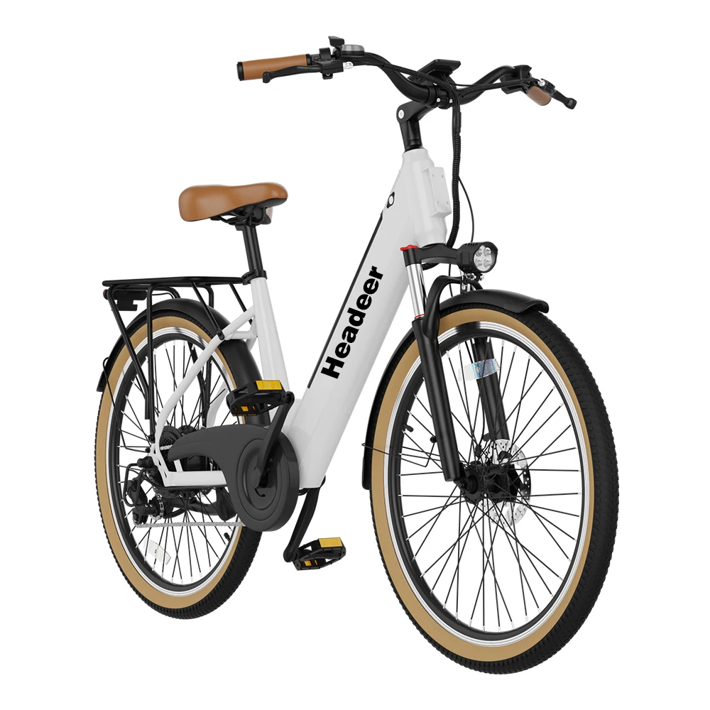 HEADEER BD26195 E-bike 350W motor, 36V11.5AH lithium batterij, mechanische schijfremmen, elektrische fiets, 26 inch banden.