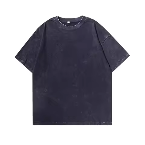 300g Heavy Men Washed Vintage Oversized T-Shirt Street Hip Hop Punk Tee women Harajuku Casual Cotton Short Sleeve Acid Wash Top