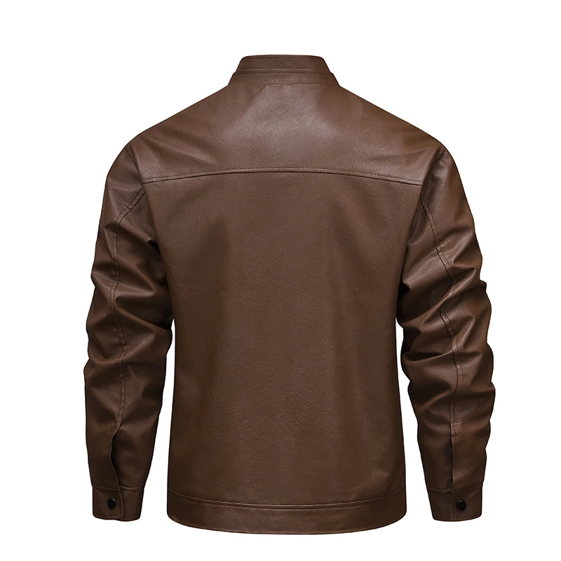 Men's Autumn/Winter 25 Vintage Warm Biker Jacket Textured Lining Outdoor Street Casual Coat Motorcycle jacket