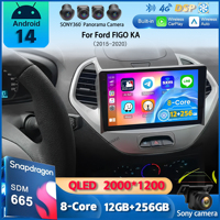 Android 14 Carplay Auto Car Radio For Ford FIGO KA 2015-2020 Multimedia Video Player Navigation GPS DSP Audio Stereo No 2din DVD
