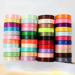 22meters/roll 2cm Faced Satin Ribbon Fashion Color For DIY  Silk Satin Ribbons Crafts Bow Handmade Gift Wrap Party Wedding