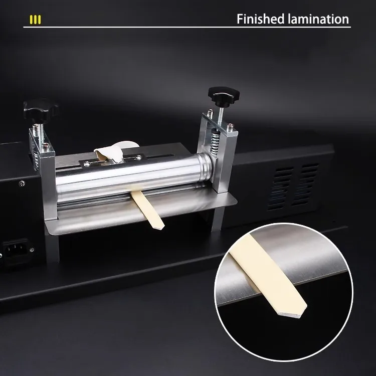 Constant Temperature Heating Electric Speed Adjustable Leather Shoulder Strap Bonding Roller Folding Machine
