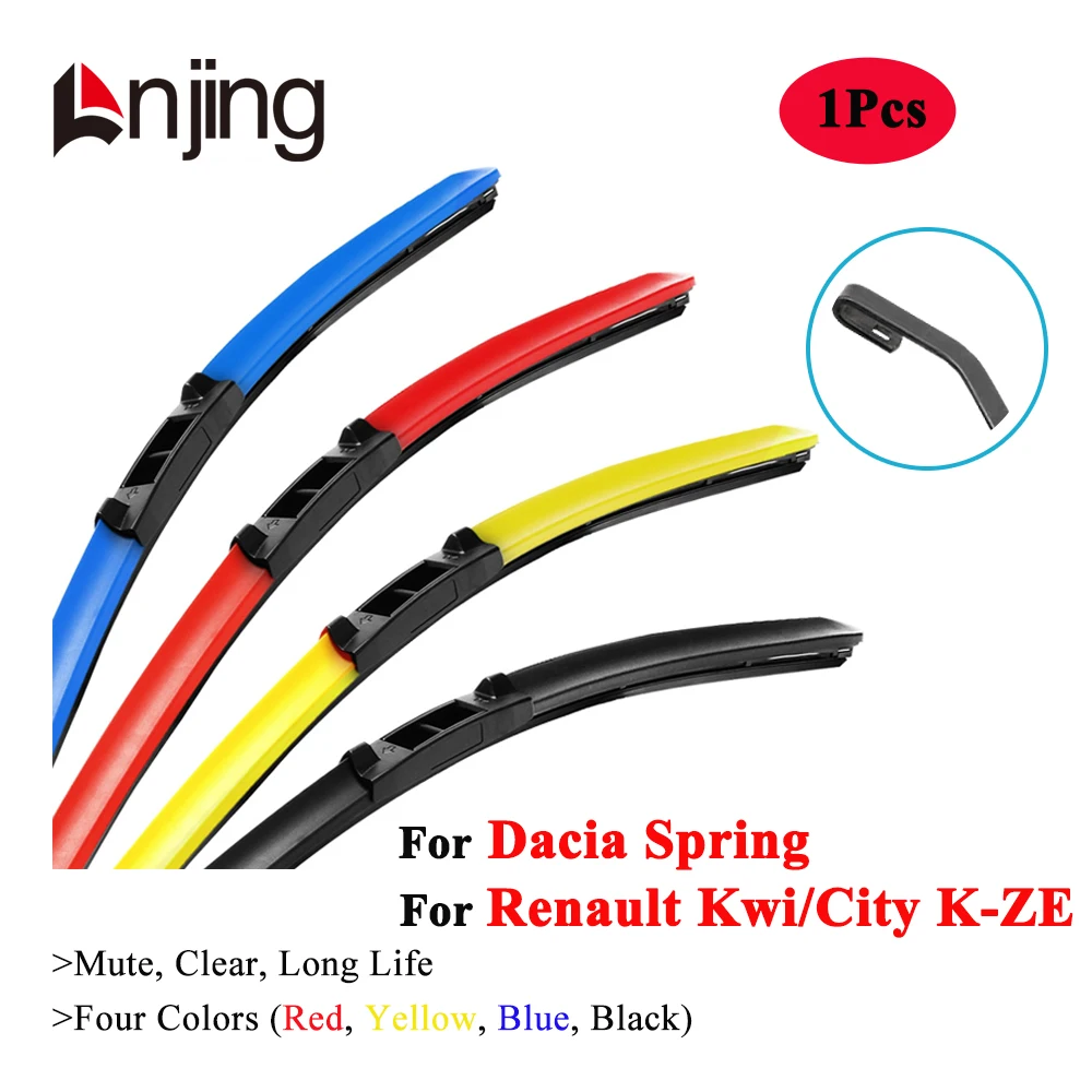 LNJING Colorful Hybrid Wiper Blade For Dacia Spring Renault Kwi City K-ZE Hatchback 2015 2016 2018 2019 2020 2021 2022 2023 2024