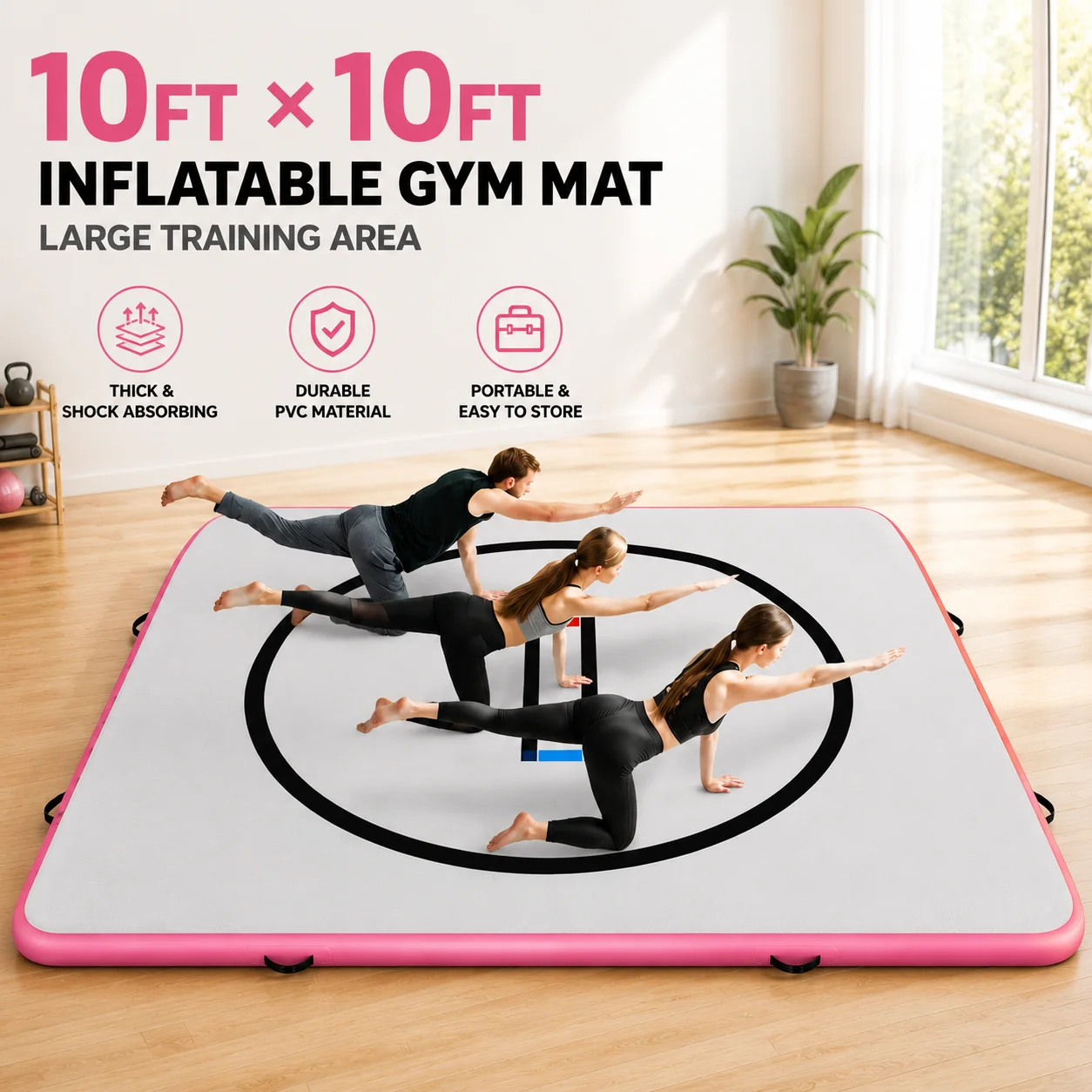 Yoga Fitness Park - Matras Senam Tiup 10FT x 10FT