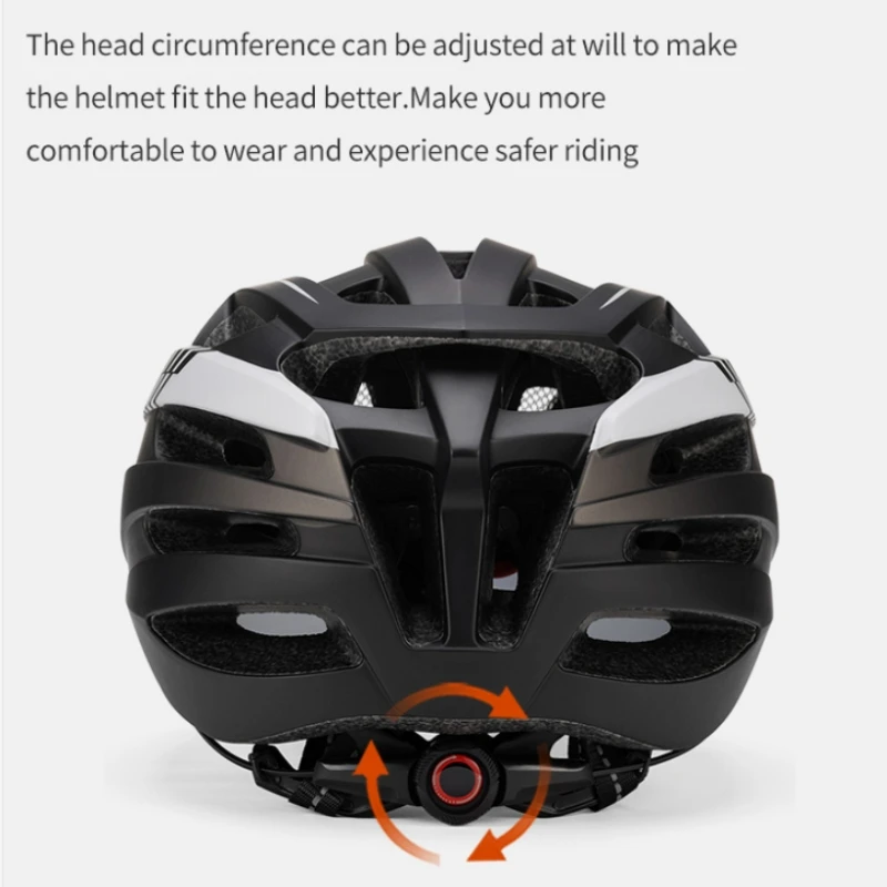 Eastinear-light and Breathable Bicycle Helmet for Men, for Outdoor Sports, Roller Skating, Cycling, With LED Rear Light, Goggles