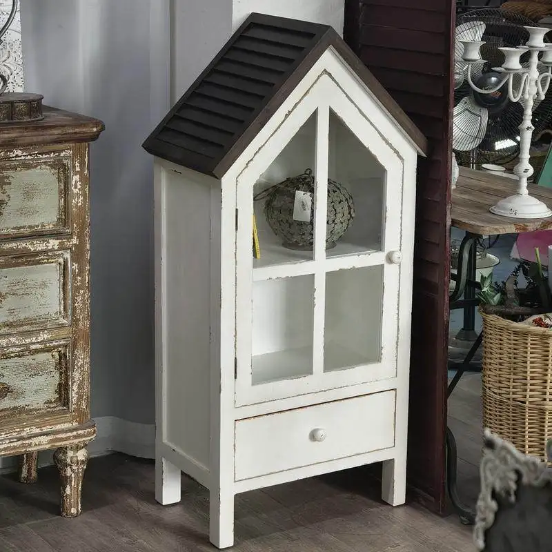 Wooden house bedroom study storage bookcase figure ornament locker wooden house solid wood children's bookcase