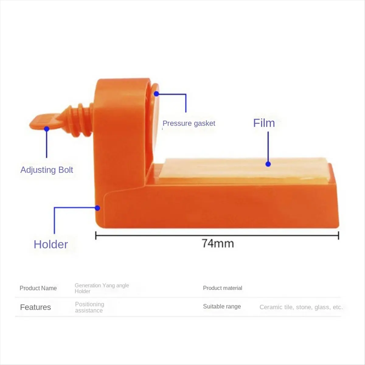 SSR 20Pcs Male Angle Tile Leveling System Clips Spacers with Tape for Floor Wall Ceramic Fixing Laying Construction Tools