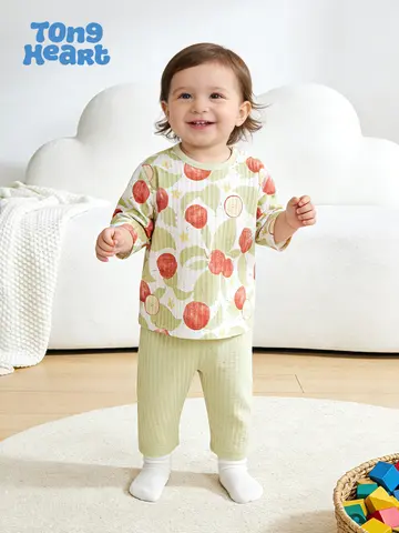Baby set children's clothing summer lightweight mid-length set infant set children's outdoor wear two-piece set summer set