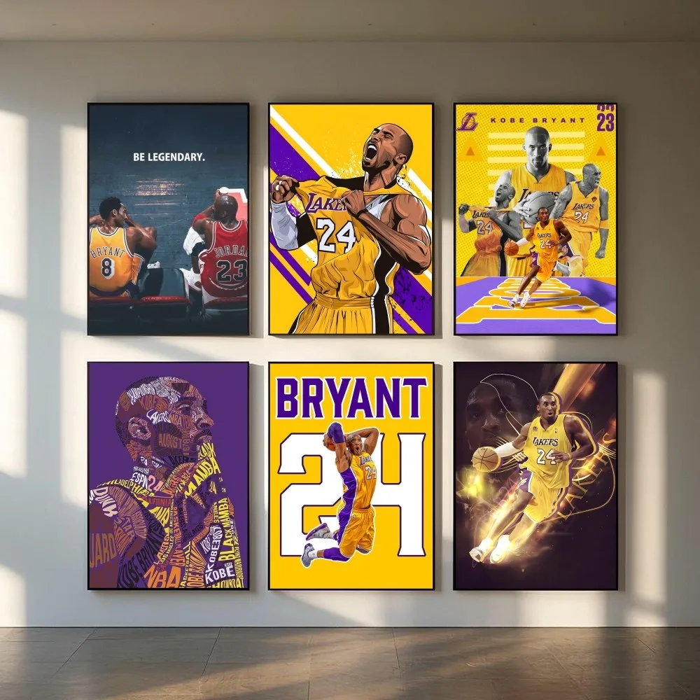 Basketball Star KoBe B-Bryants Poster HD art sticky wall waterproof home living room bedroom bar aesthetic decoration