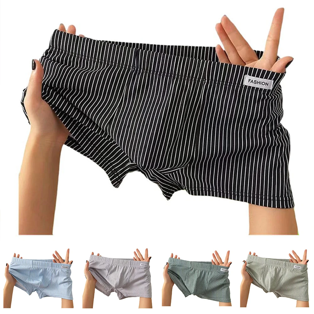 

Мужские полосатые боксеры с комфортным карманом — 95% хлопок, 5% спандекс для круглосуточной воздухопроницаемости — различные цвета и размеры M-2XL