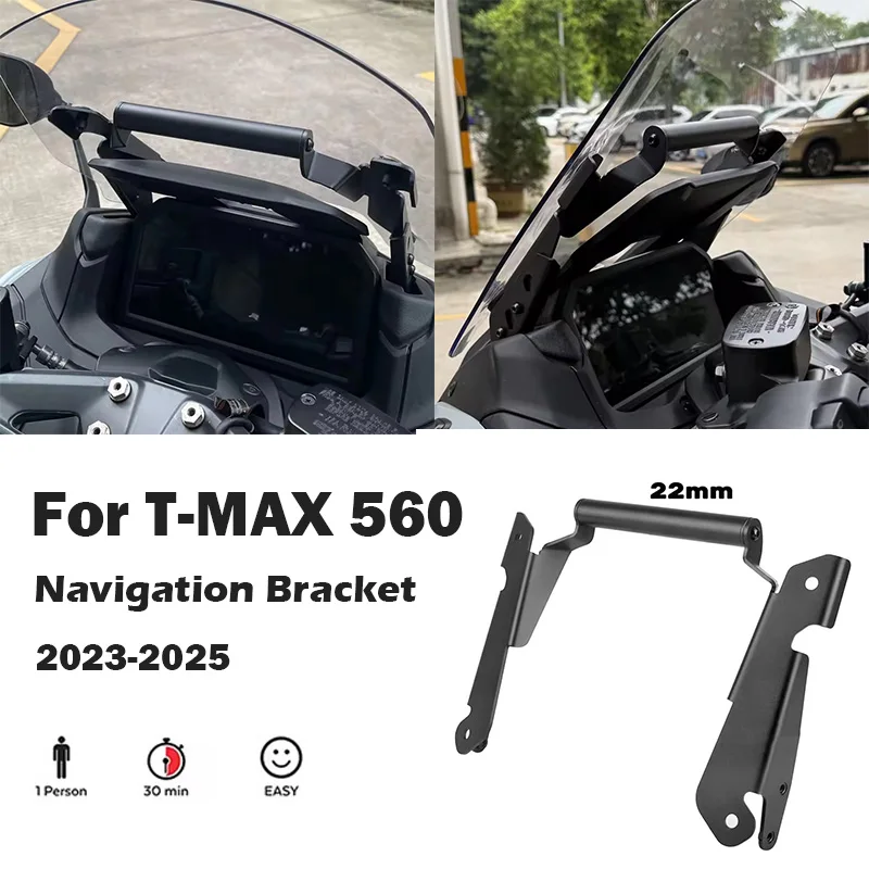 

New For TMAX T-MAX 560 Tmax560 2023 2024 2025 Motorcycle Navigation Bracket Phone Holder GPS Stand bracket Accessories