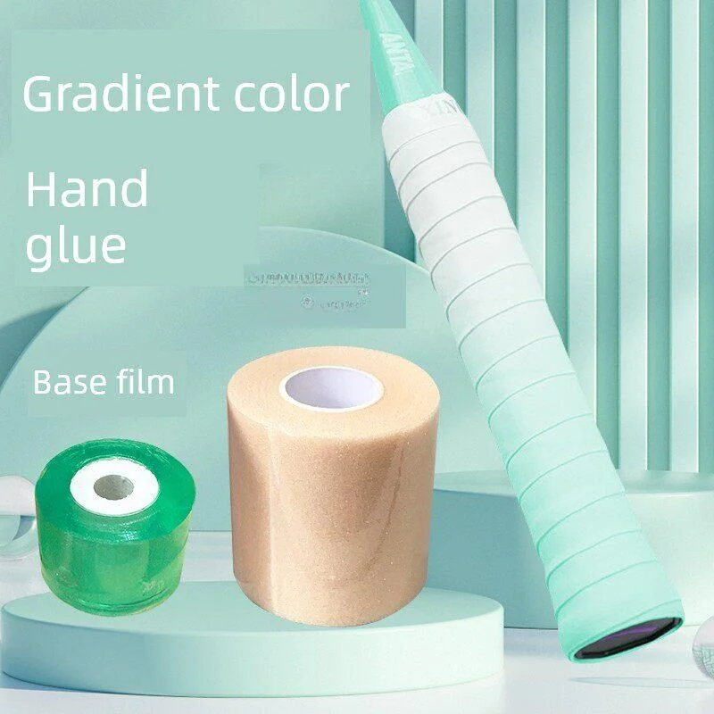 

Anti-Slip Sweat Absorbent Badminton Raet ip o Absorption Base Film Tennis Raet o Reduction Tee-Piece Set