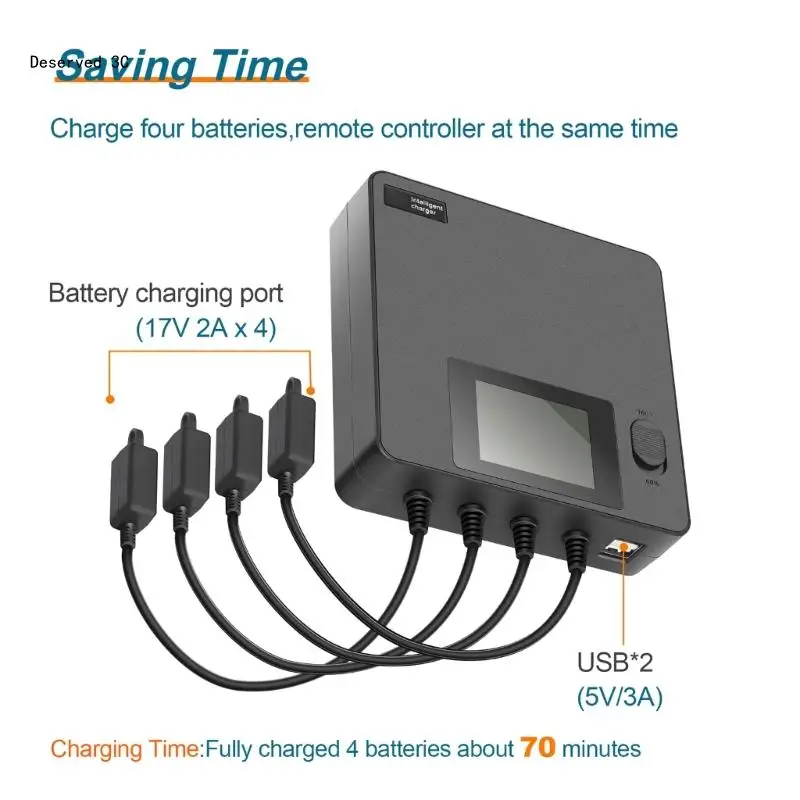 High Efficiency Battery For DJI Avata 2 Drones Battery Charging HUb With Charging And LCD Screen USB Output