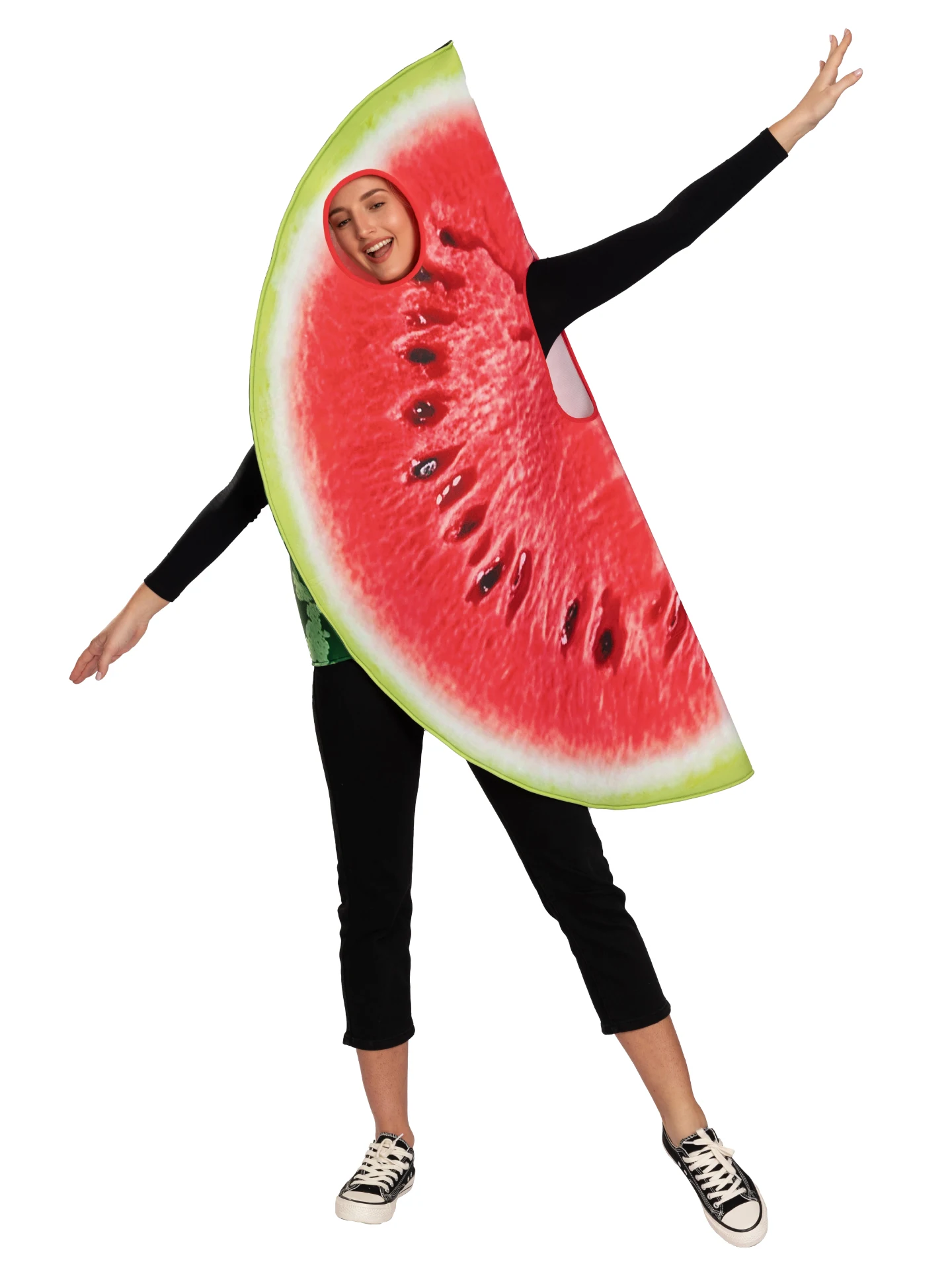 Creativo loween Costume Frutta Verdura Dr up Divertente Per Adulti Anguria Tema Performance Vestiti Palcoscenico Etnico Fas...