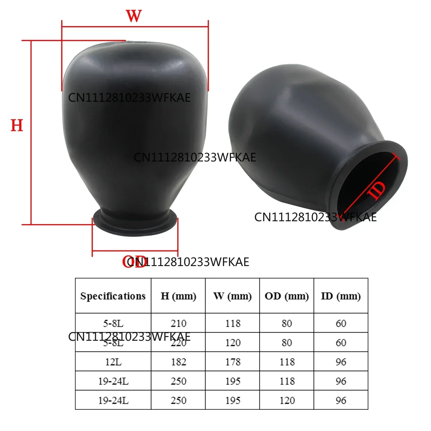 1PC Water Pump Pressure Tank 5L-24L Air Bag Rubber Bladder Water Storage water tank bladder liner pressure tank air bag