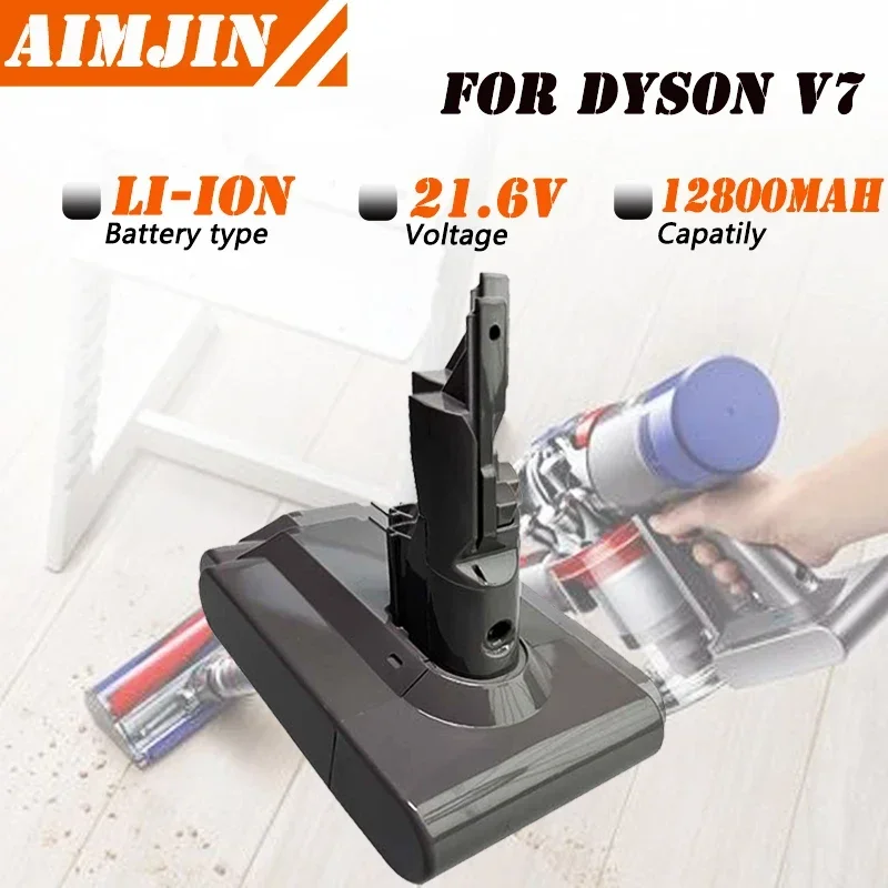 

2024 NEW V7 12800mAH 21.6V Original Battery for Dyson V7 Motorhead Animal Absolute SV11 Battery DE FR RU