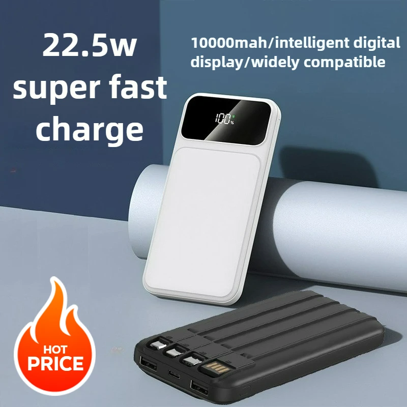 

22.5W Lightweight 10000mAh Power Bank with Emergency Built-in Cable and Portable Power Bank